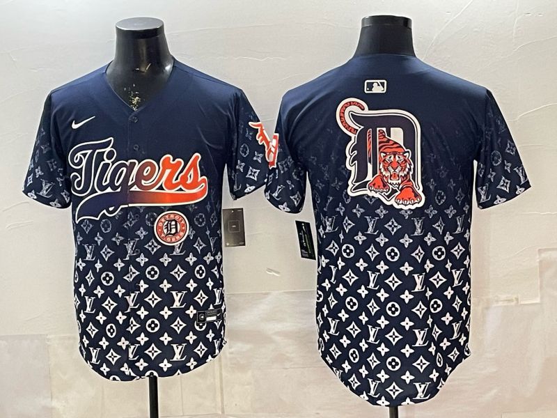 Men Detroit Tigers Blank Blue Game 2026 Nike MLB Jersey style 0011->detroit tigers->MLB Jersey